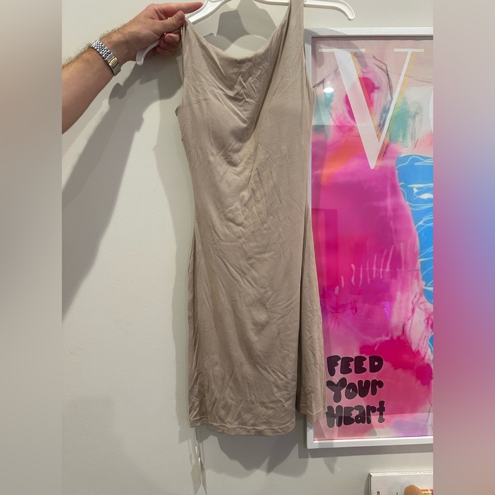 Beige Slip Dress